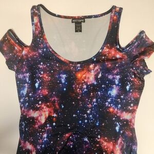 Hot Topic Women's Galaxy Print Skater Dress Size Medium
